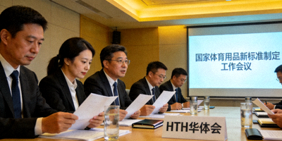 HTH华体会参与制定国家体育用品新标准的工作会议现场